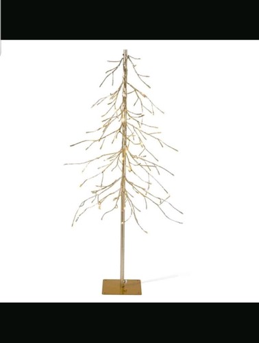 4ft gold twig tree - gold, indoor