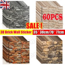 60PCS Large 3D Tile Brick Wall