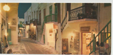 MYKONOS, GREECE - EVENING STREET VIEW COLOUR  POSTCARD *