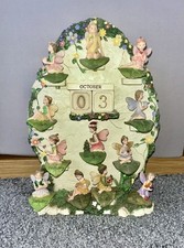 Vintage Avon Flower Fairies Perpetual Standing Months Date Calendar Complete Set