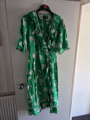 Topshop green floral wrap - floral,