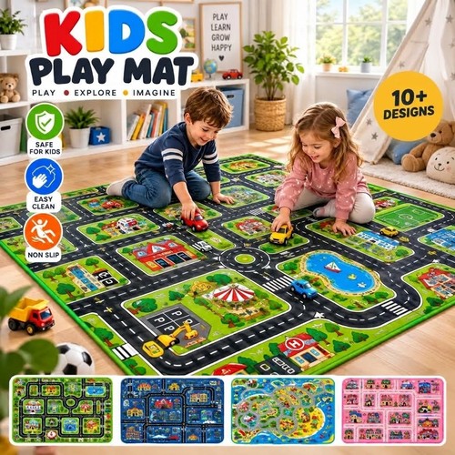 Kids car play mat non - car, slip