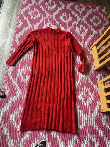 Red jumper dress - jumper, large