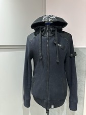 Crosshatch Black label jacket Black Quilted Hooded Size Small