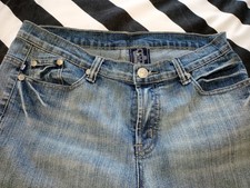 Victoria Beckham Rock Republic 3/4 Length Jeans Straight Leg W30 Zip Fly Logo 