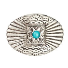 Southwest Turquoise Stone Western Trophy Belt Buckle in Presentation Box