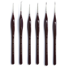Artmaster Fine Detail Miniature Model Painting Triangular Paint Brushes Set of 6