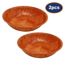 Wooden Bowl Set 2pcs Woven