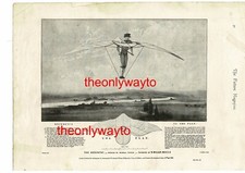 Aerostat, Manual Powered Flight, Book Illustration (Print), 1893