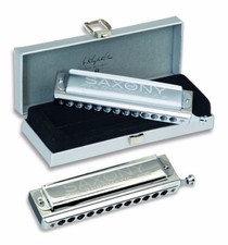 C.A.Seydel Söhne Harmonica Chromatic Saxony with Matt Sound Caps Orchestra