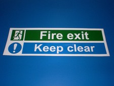 Fire Exit Keep Clear 300 x 100