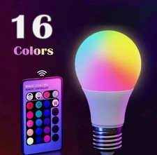 RGB LED Bulb 16 Colors E27 Smart Lamp Dimmable with 24-Key Remote