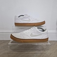 Nike SB Trainers Size 10.5 Canavs Skate Shoe White Light Bone Men's