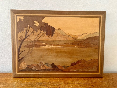 Vintage marquetry wooden - marquetry,