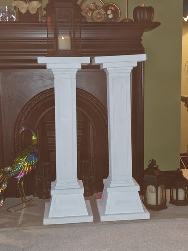 Hand crafted wooden pedestal - hand,