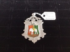 Silver & Enamel Fob, Enamel Elephant, Birmingham 1890 , James Fenton, 14.4 Grams