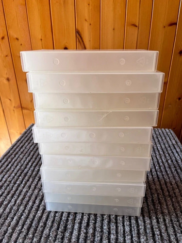 Clear vhs tape boxes - clear,