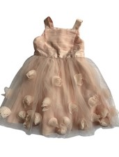 MONSOON baby AMAZING 3D ROSE occasion dress PINK 3 years old size