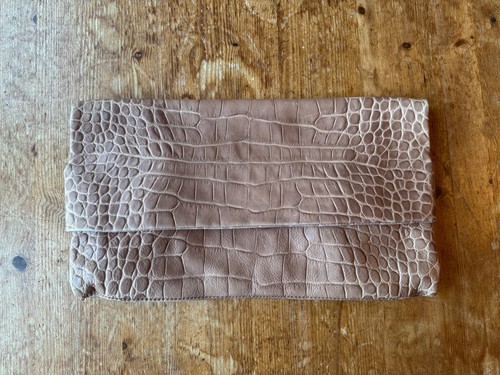 Zara mock croc leather tan - zara,