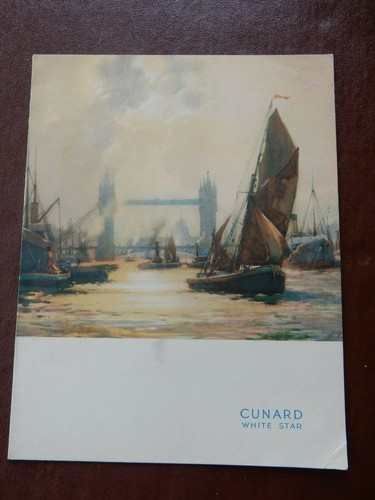 Cunard menu some - , marks