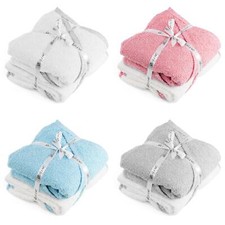 2 x Baby Towels Hooded Bath Wrap 100% Cotton Baby Shower Gifts Boy Girl