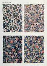 Art Nouveau - British Wallpaper by Jeffrey and Company - Antique Print 1913