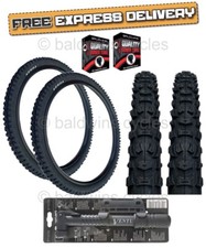 Kenda 26 x 2.10 Mountain Bike Black TYREs / TUBEs K-816 + FREE MINI PUMP