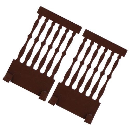 2pcs brown wooden reusable - brown,