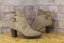 GREY SUEDE HIGH HEEL ANKLE BOOTS SIZE 6 / 39 MODA IN PELLE USED CON