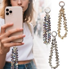 Luxury Mobile Phone Charm Crystal Beads Strap Cord Chain Keys Holder Gifts