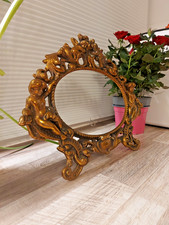 Antique Bronze Oval Mirror