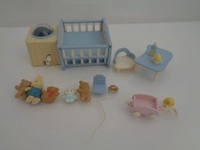 Sylvanian Families Night light Nursery Blue Baby Cot Bedroom Table Toys
