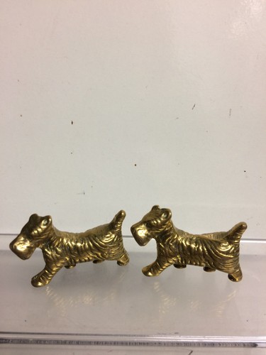 Vintage brass scottie - 2,