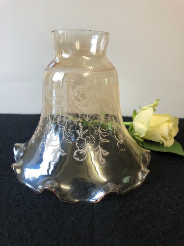 Vintage amber glass - lamp, shade