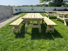 Heavy Duty Garden 4 Seater Table And Benches