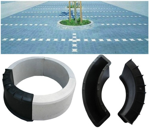 Concrete round edging plant - round,