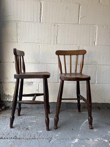Pair 19th century elm and - 19th,