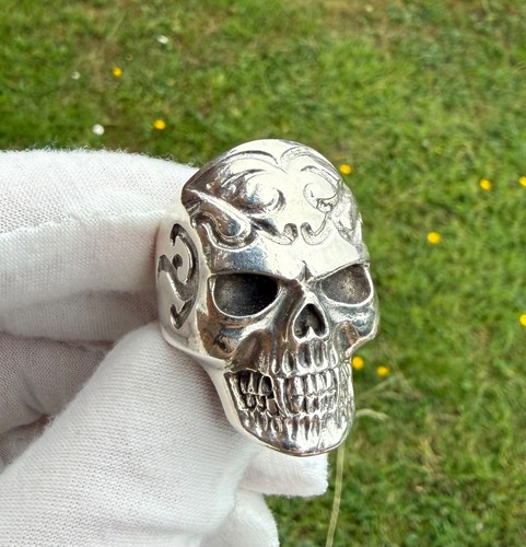 Skull ring mens large - large, heavy