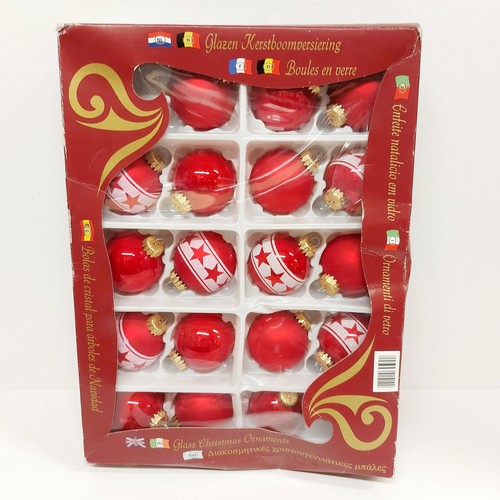 Vintage glass baubles red - vintage,
