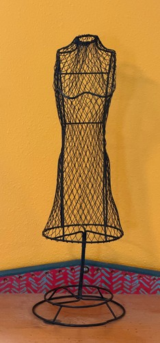 Vintage black wire mannequin - vintage,