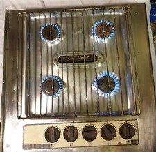 Spinflo 4 Burner Stainless Steel Gas Hob & Grill Caravan Boat Motorhome Etc.