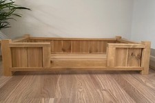 handmade raised wooden dog bed