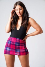 Tartan Check Tights Mini Skirt