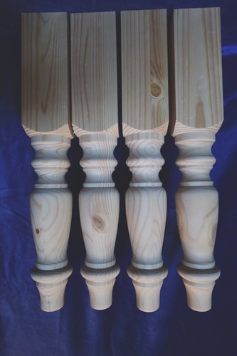 Turned coffee table stool legs - turned, table/stool