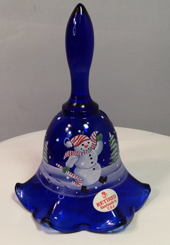 Fenton glass bell cobalt blue - fenton,