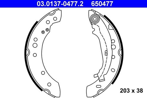 Brake shoe set - shoe,