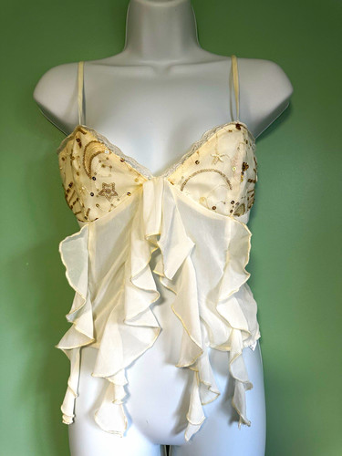 Ivory gold chiffon sequin - ivory/gold,