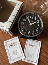 Vintage Equity Alarm Clock, Mechanical,Black Color, Old Stock Brand New