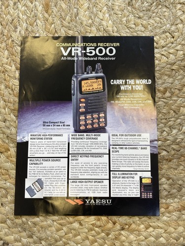 Yaesu 500 communications - vr-500,