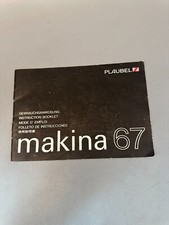 Original Instructions Manual for Plaubel Makina 67 camera